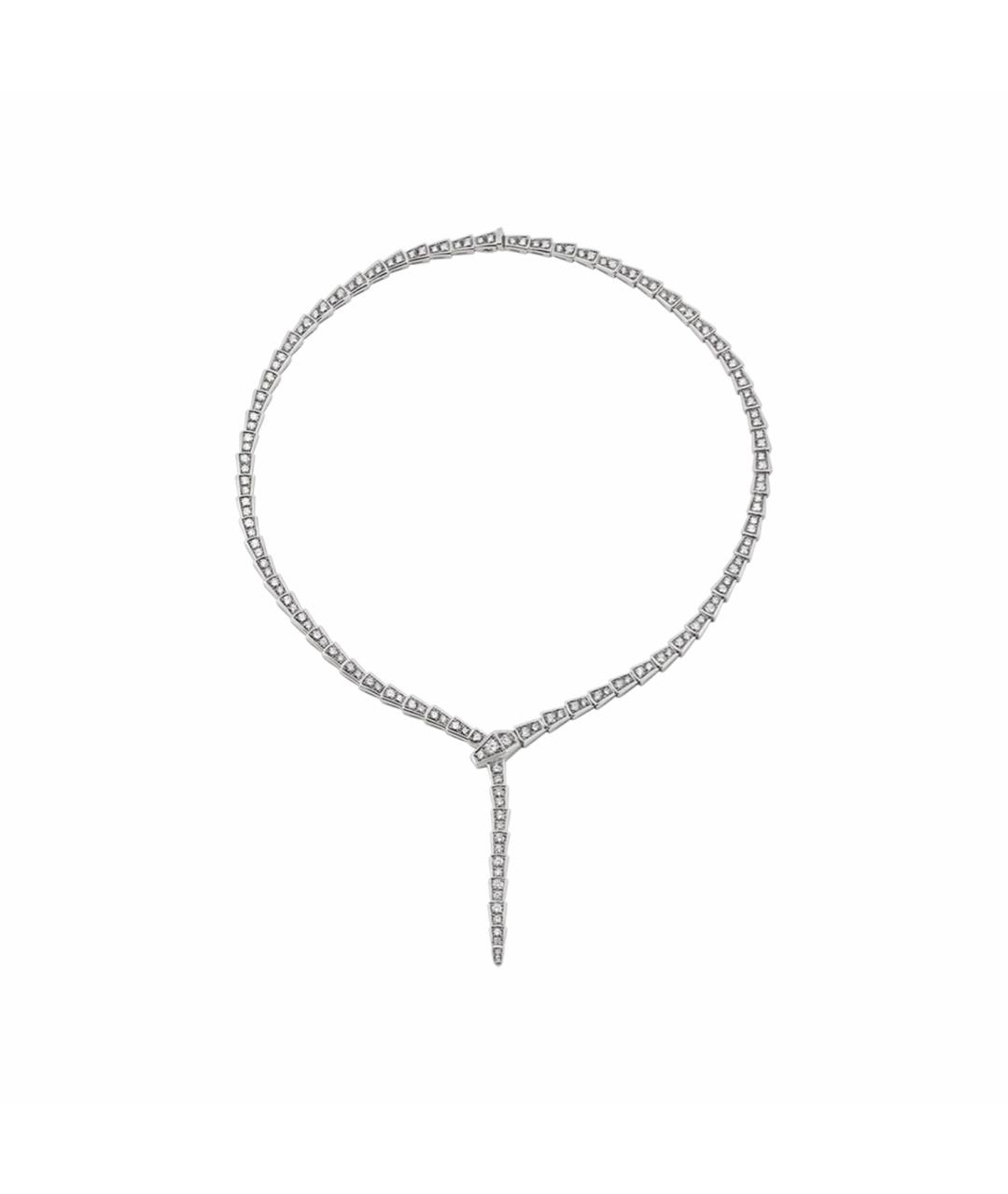 BVLGARI Серебряное колье из белого золота, фото 1