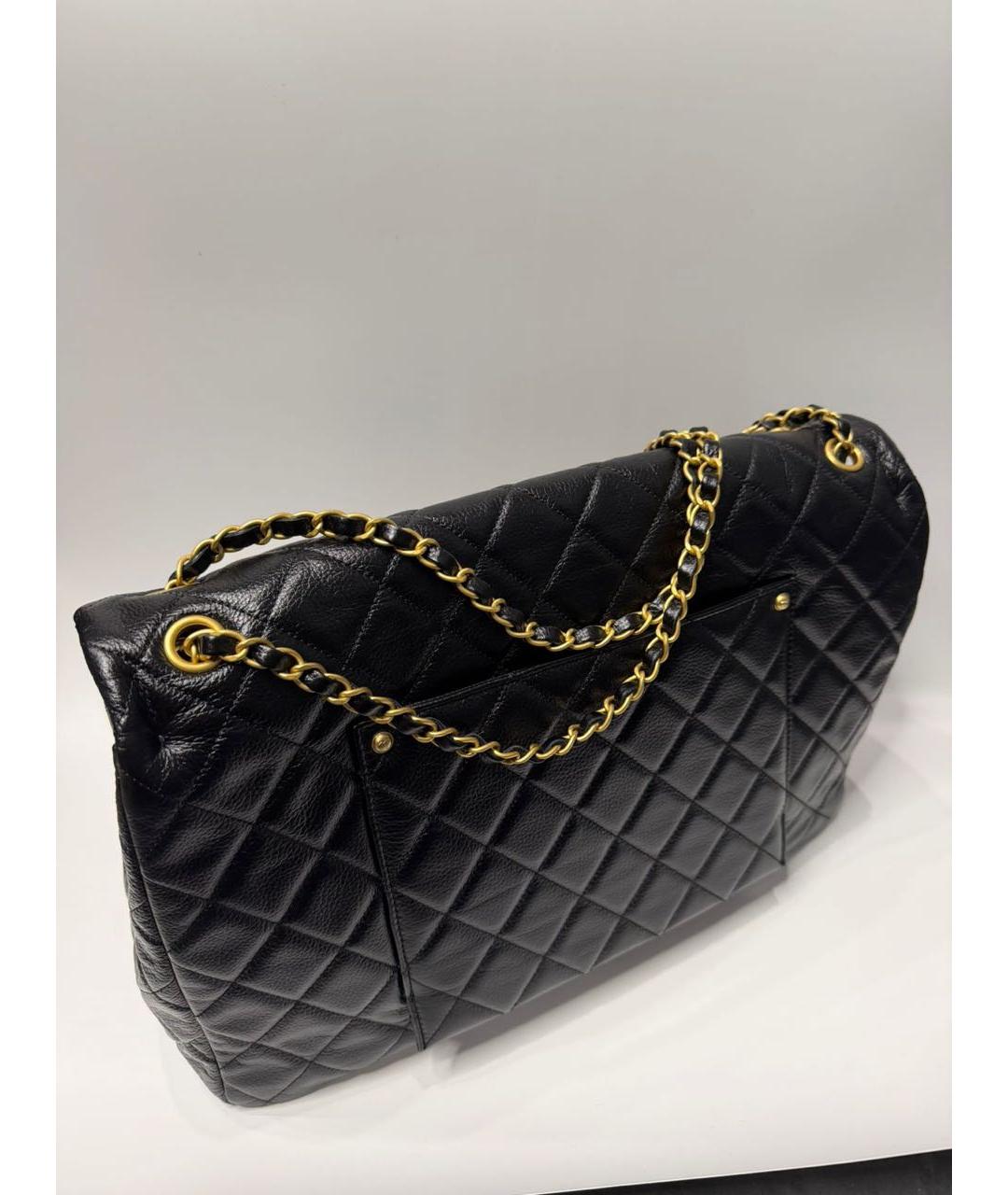 CHANEL Черная кожаная сумка тоут, фото 4