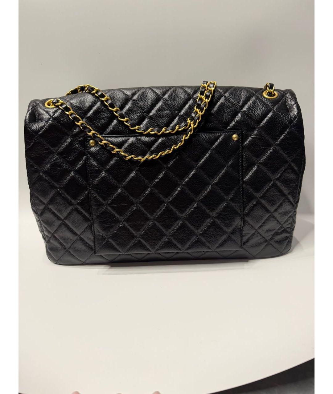 CHANEL Черная кожаная сумка тоут, фото 3