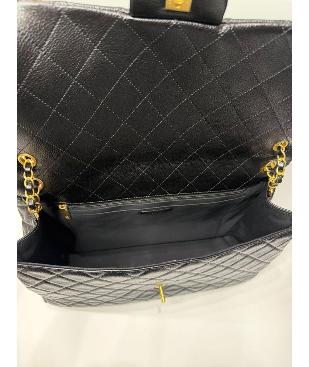 CHANEL Черная кожаная сумка тоут, фото 6