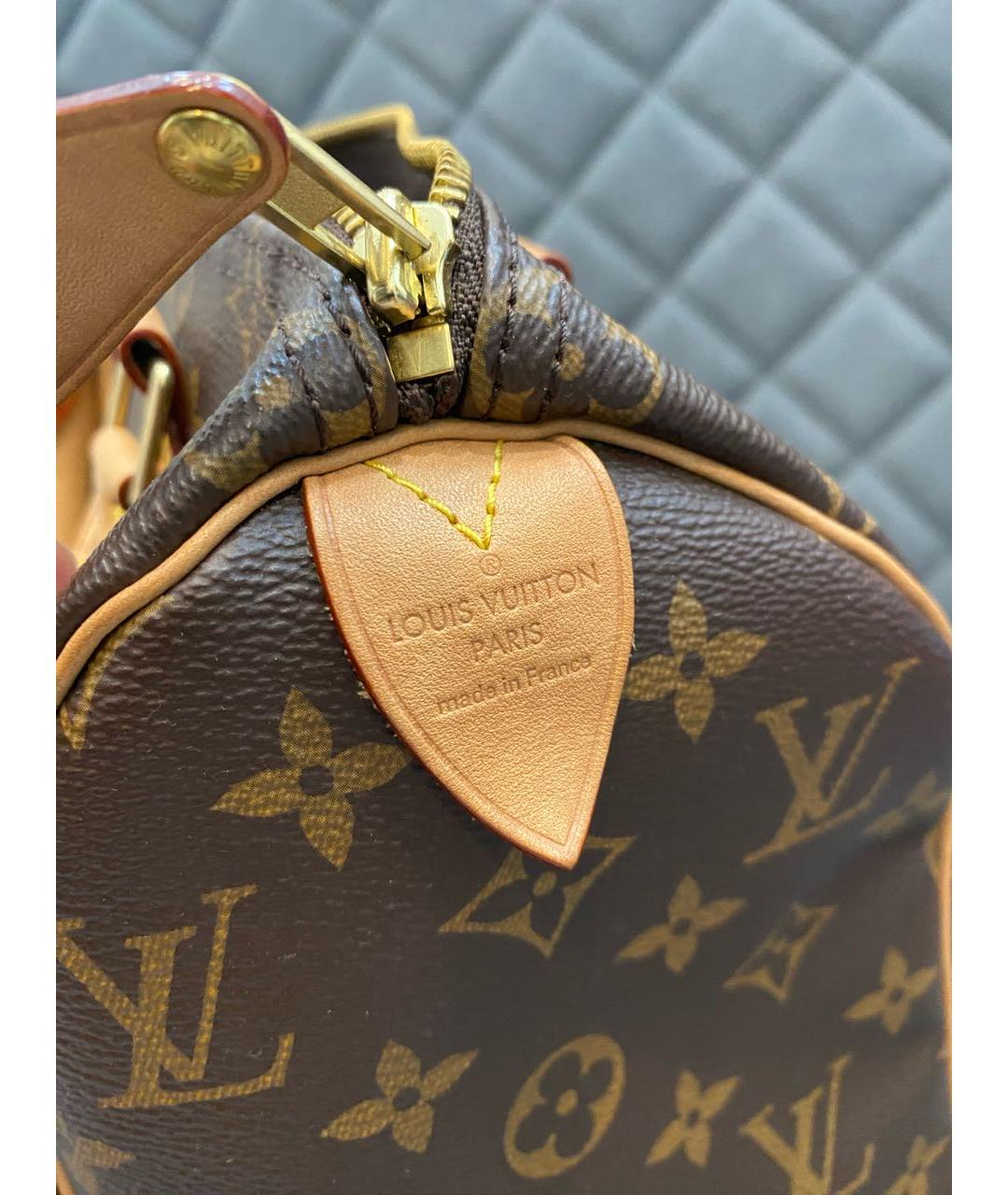 LOUIS VUITTON Коричневая сумка с короткими ручками, фото 5