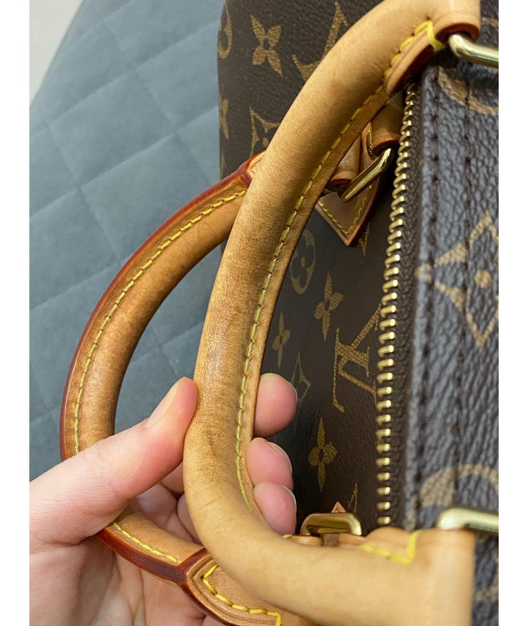 LOUIS VUITTON Коричневая сумка с короткими ручками, фото 6