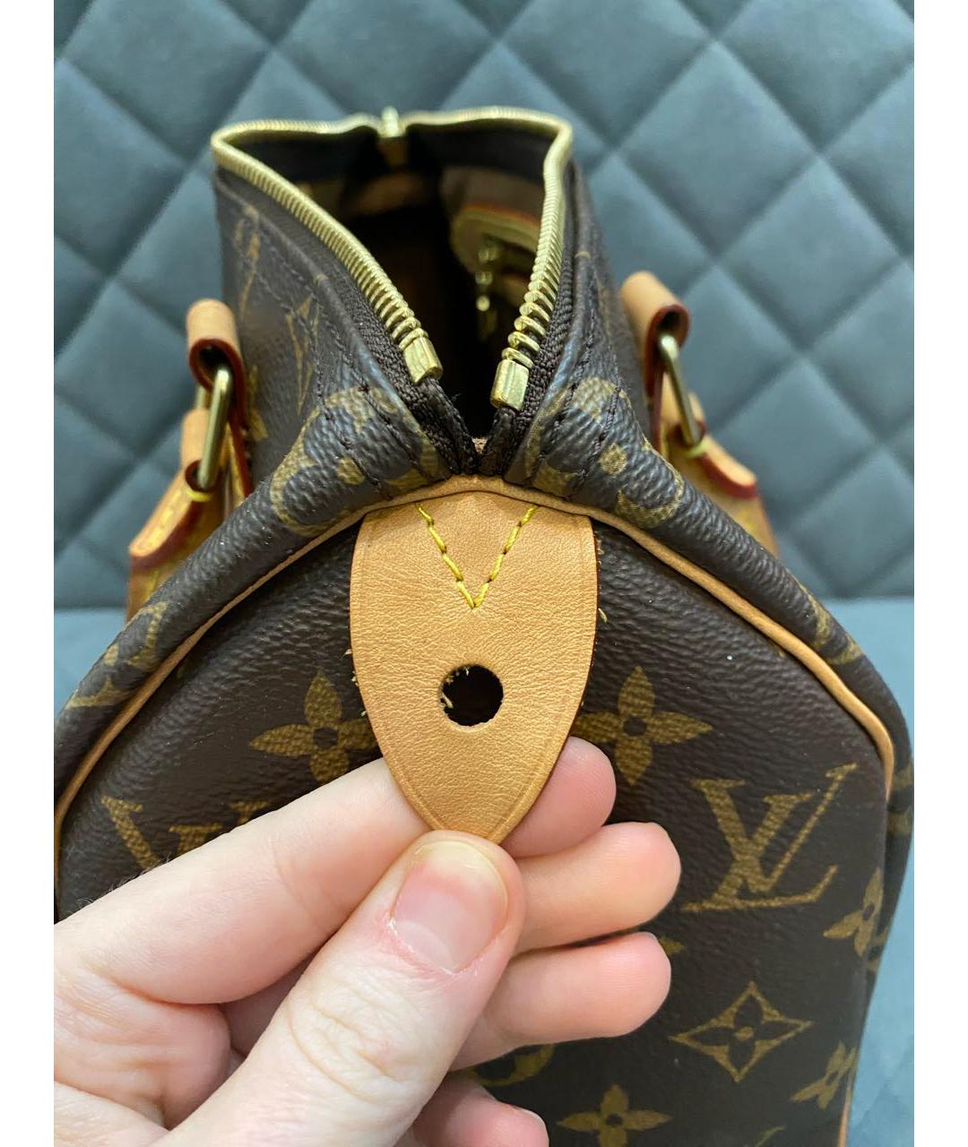 LOUIS VUITTON Коричневая сумка с короткими ручками, фото 3