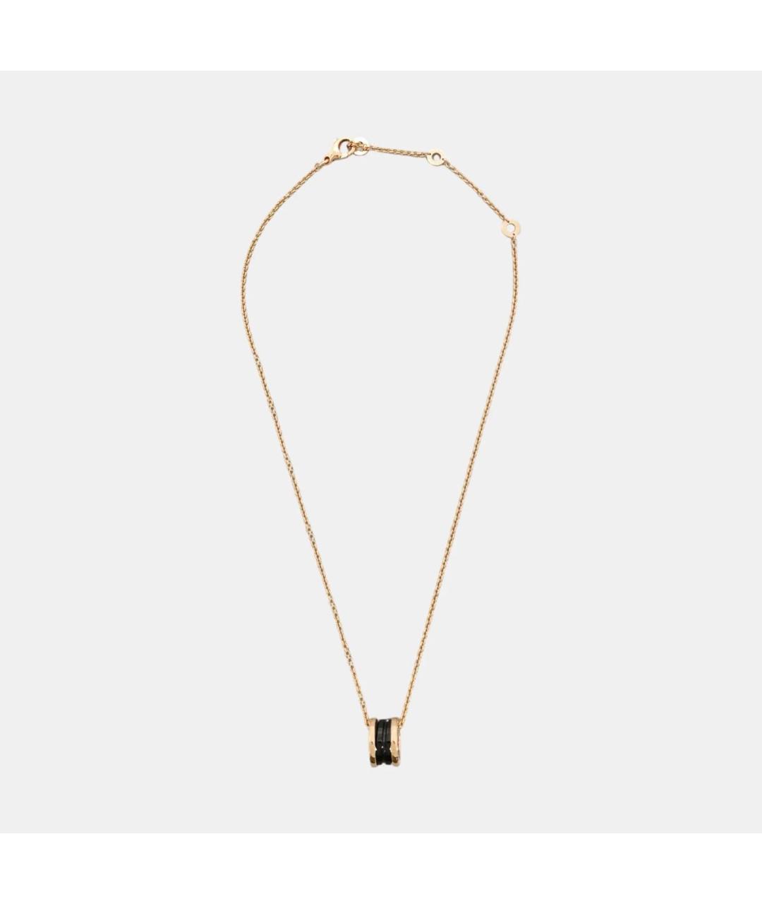 BVLGARI Черная подвеска из розового золота, фото 3