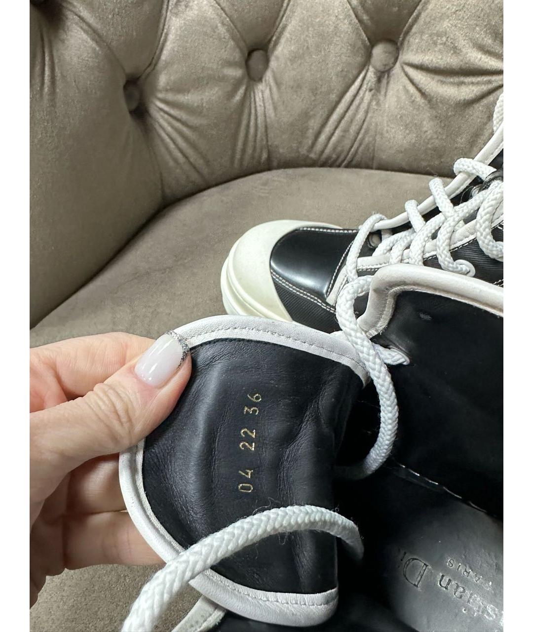CHRISTIAN DIOR Черные текстильные ботинки, фото 6