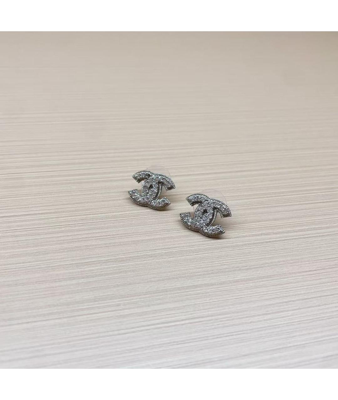 CHANEL Серебряные металлические серьги, фото 4