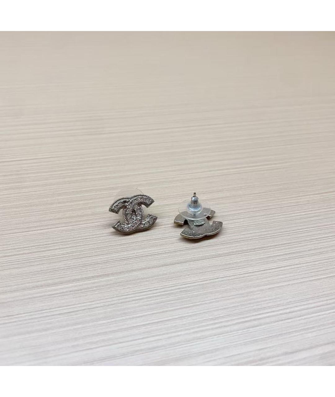 CHANEL Серебряные металлические серьги, фото 5