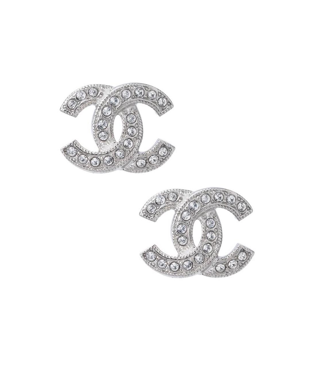 CHANEL Серебряные металлические серьги, фото 1
