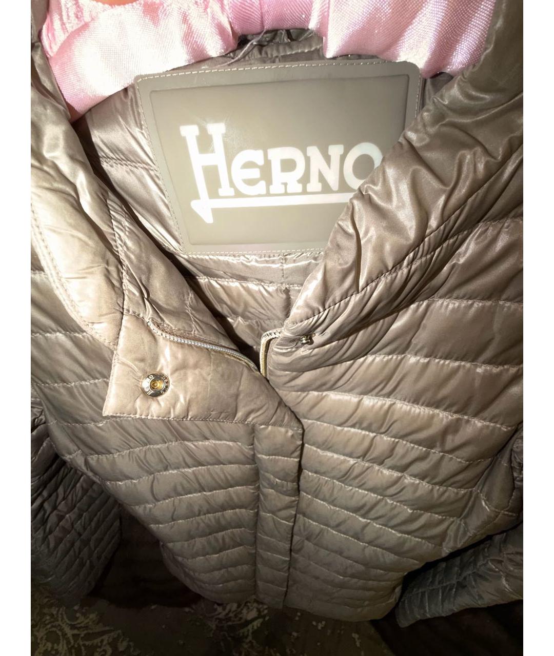 HERNO Бежевая полиамидовая куртка, фото 3