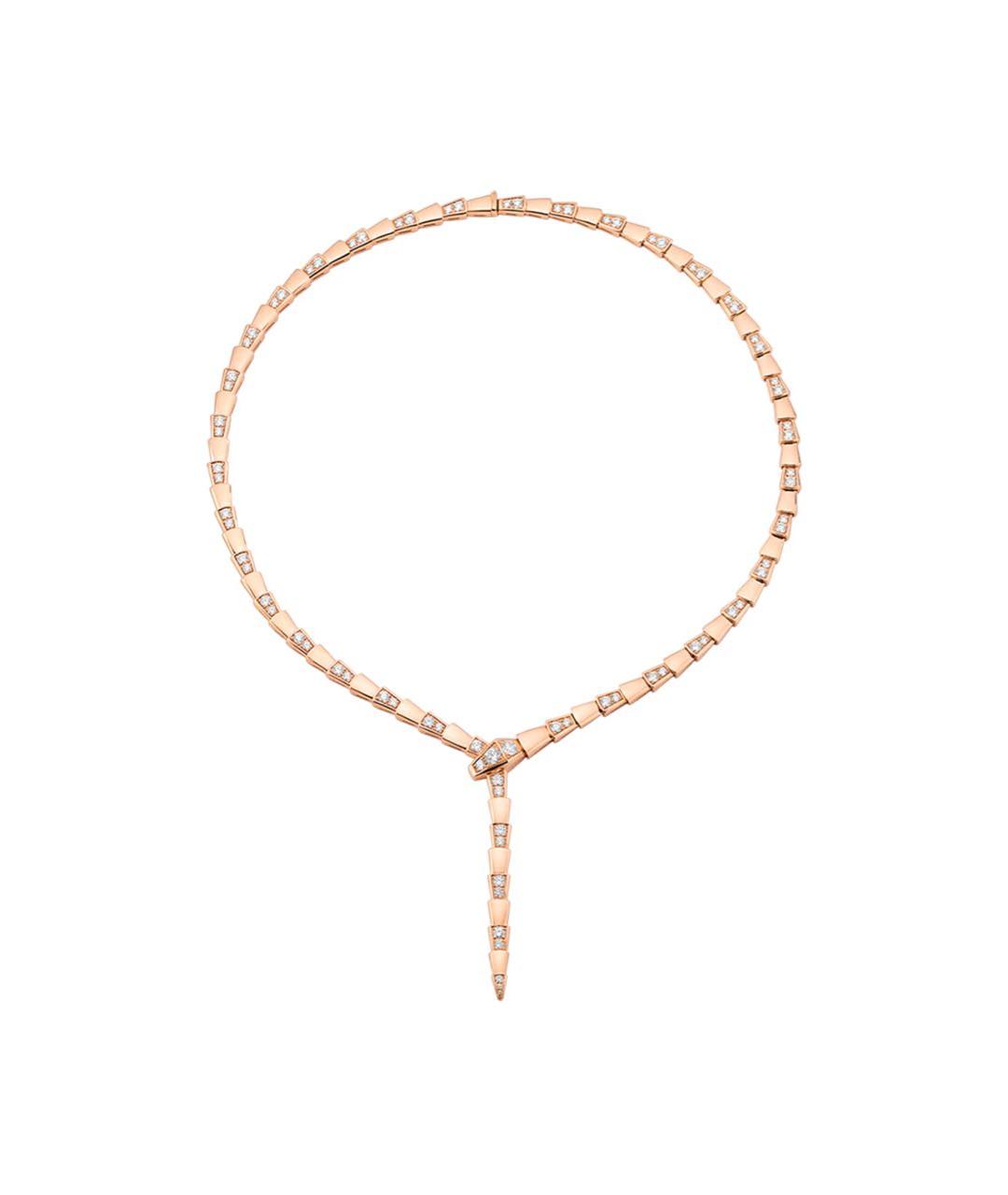 BVLGARI Бежевое колье из розового золота, фото 3