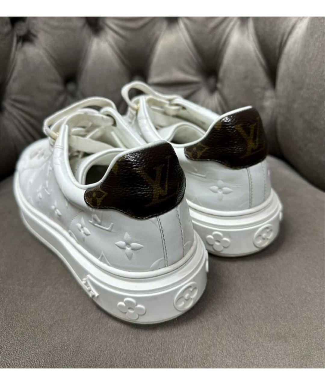 LOUIS VUITTON Белые кожаные кроссовки, фото 3