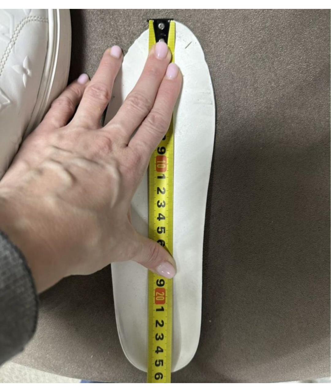 LOUIS VUITTON Белые кожаные кроссовки, фото 6