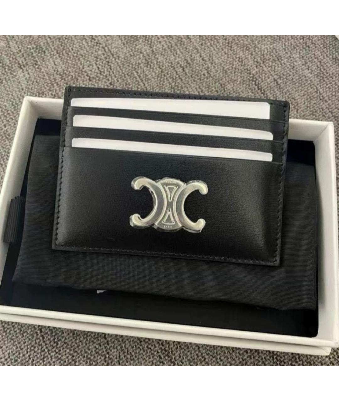 CELINE Черный кожаный кардхолдер, фото 2