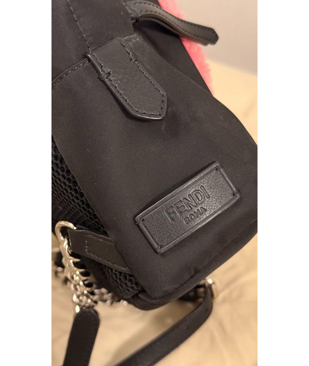 FENDI Черный тканевый рюкзак, фото 7