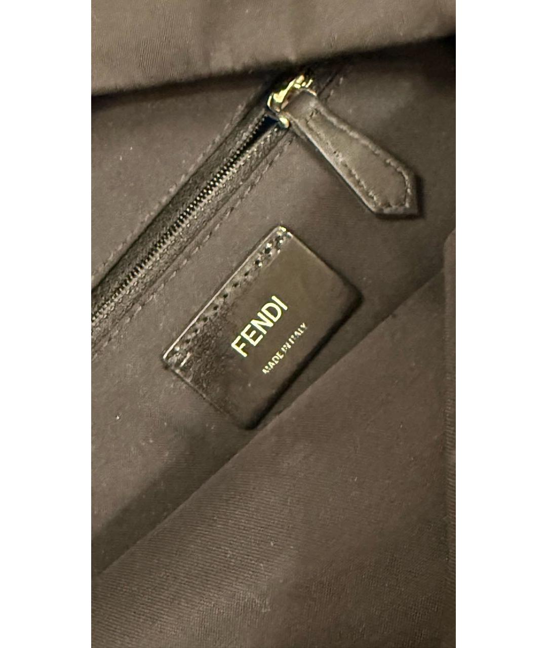 FENDI Черный тканевый рюкзак, фото 5