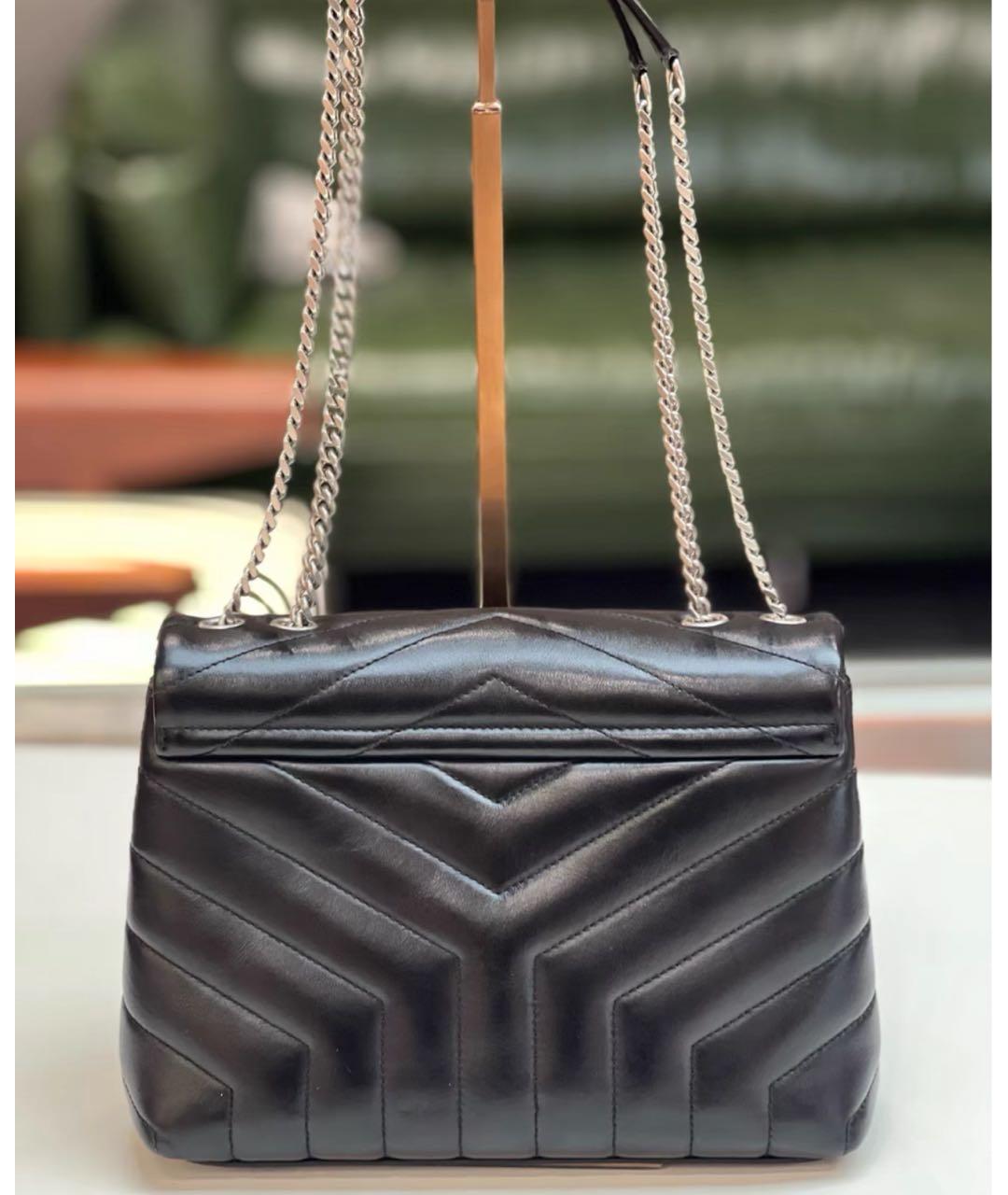 SAINT LAURENT Черная кожаная сумка через плечо, фото 4