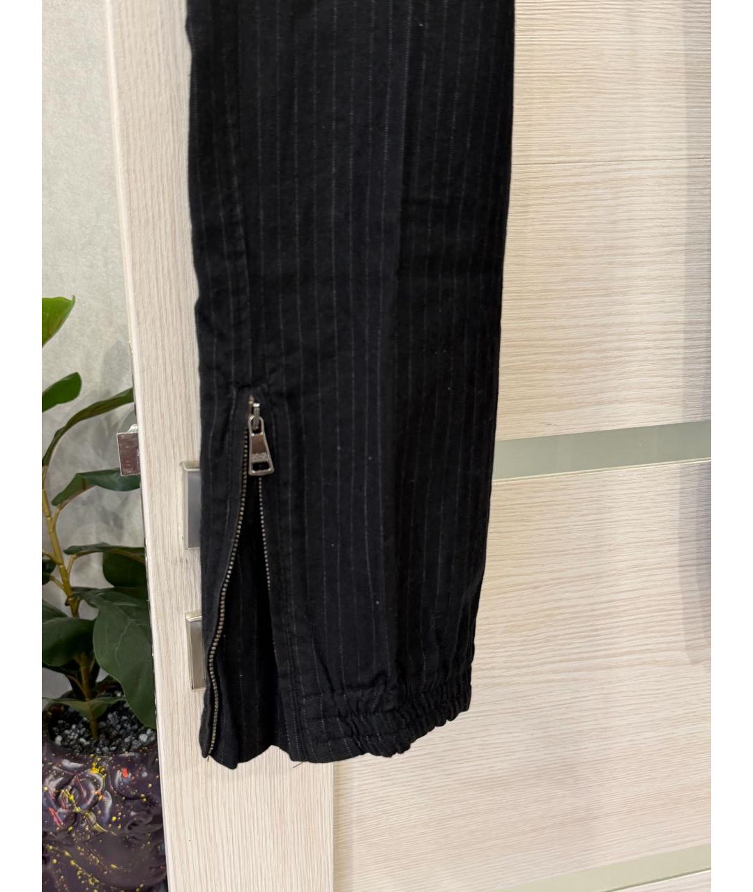 DOLCE&GABBANA Черные шерстяные повседневные брюки, фото 7