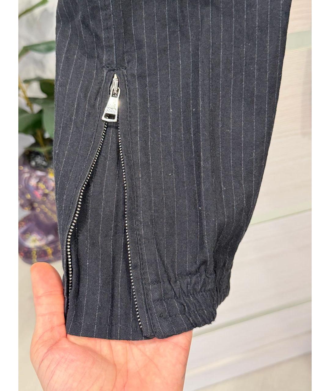 DOLCE&GABBANA Черные шерстяные повседневные брюки, фото 5