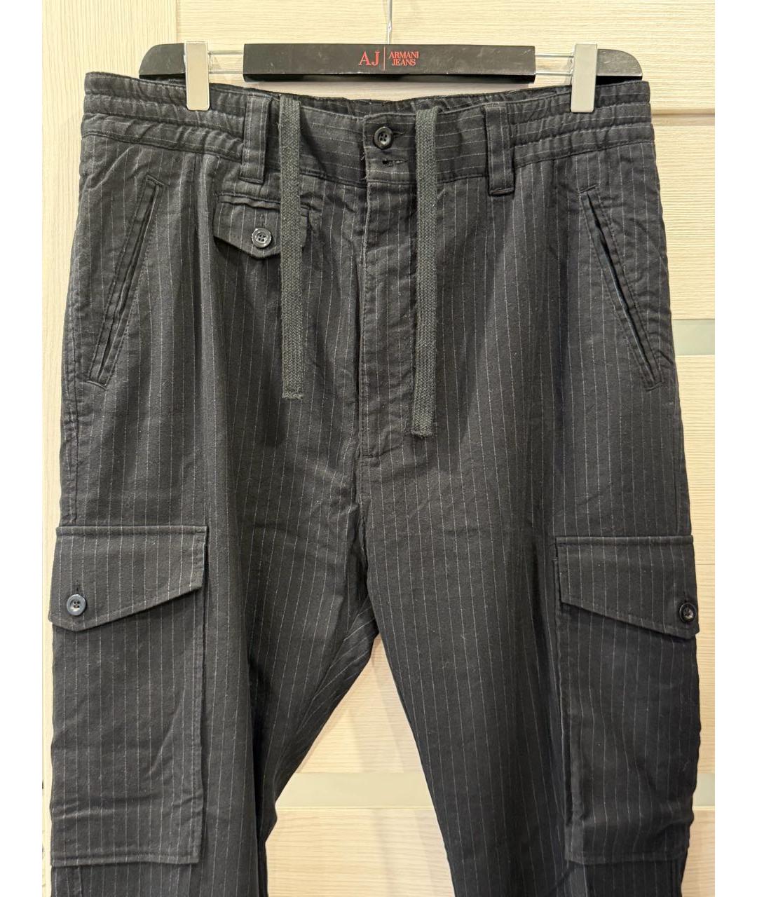 DOLCE&GABBANA Черные шерстяные повседневные брюки, фото 3