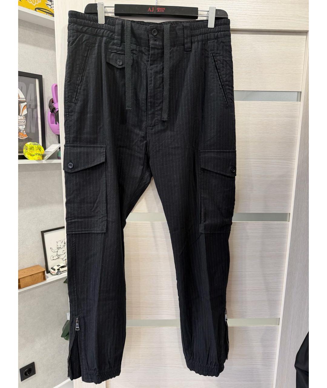 DOLCE&GABBANA Черные шерстяные повседневные брюки, фото 8