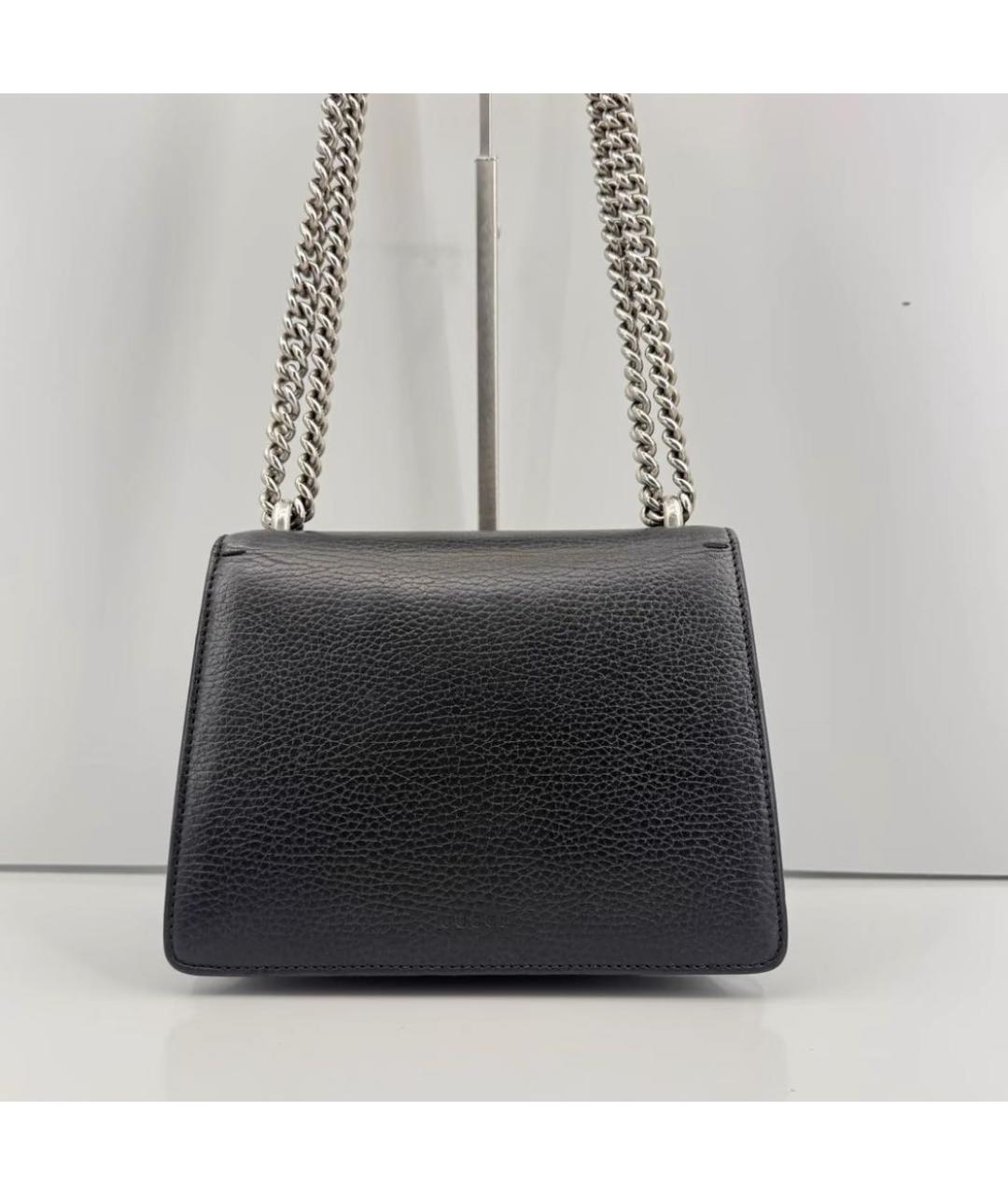 GUCCI Черная кожаная сумка через плечо, фото 3