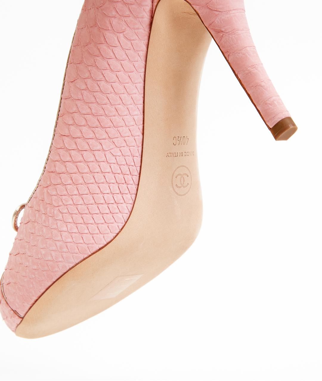 CHANEL Розовые кожаные туфли, фото 6