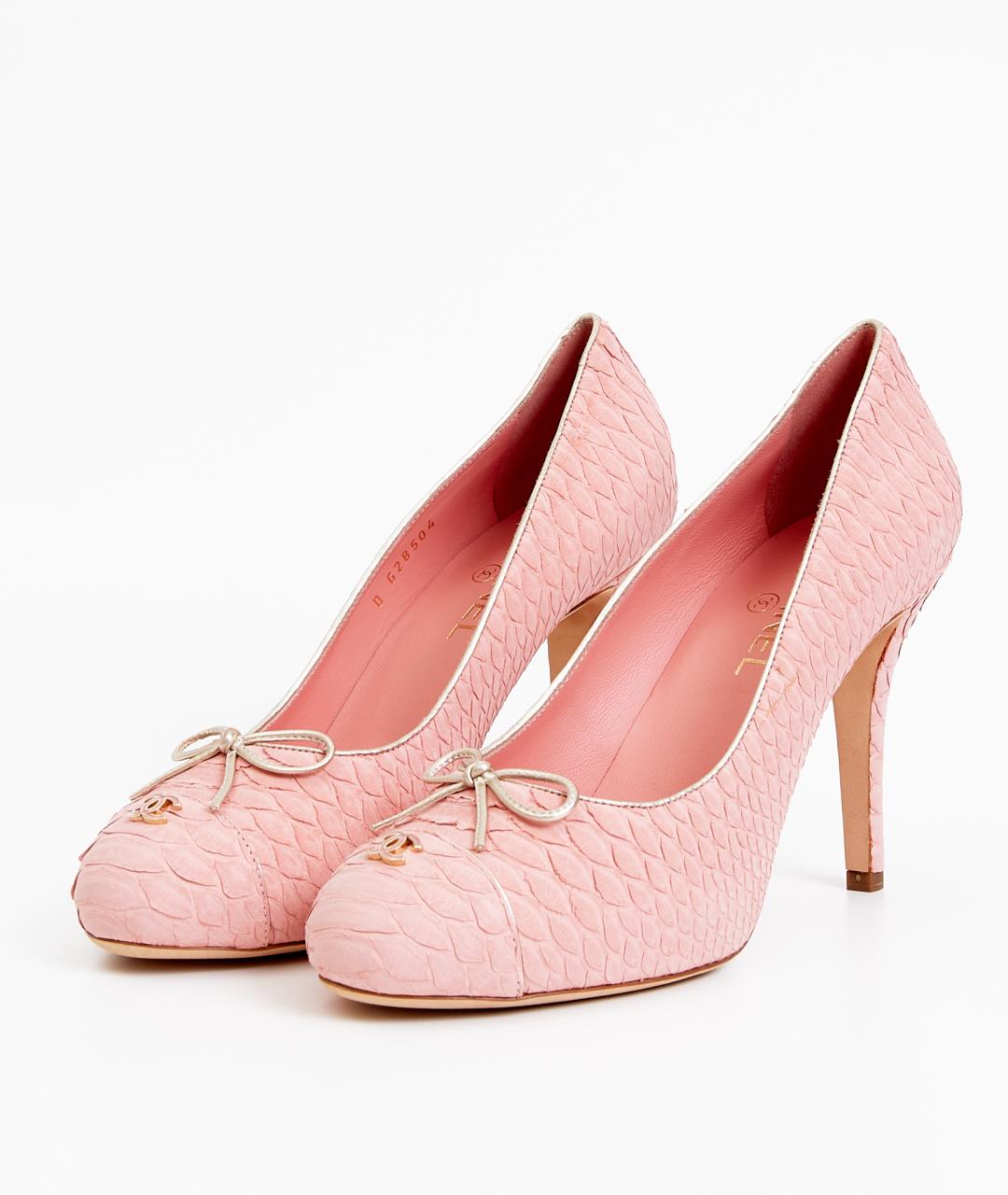 CHANEL Розовые кожаные туфли, фото 2