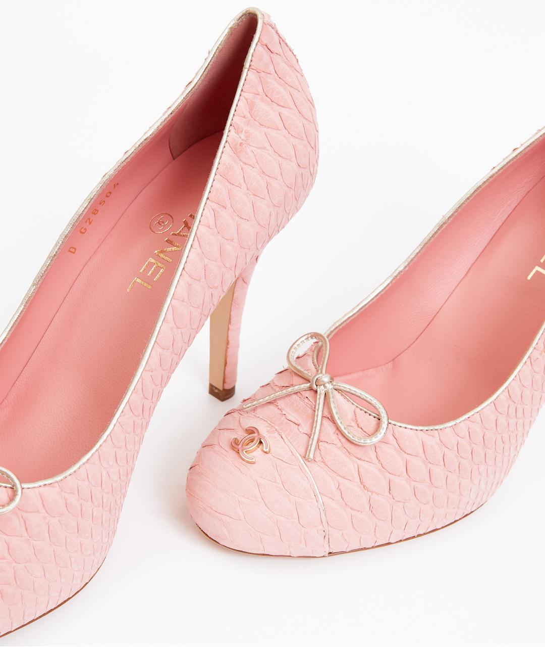 CHANEL Розовые кожаные туфли, фото 4