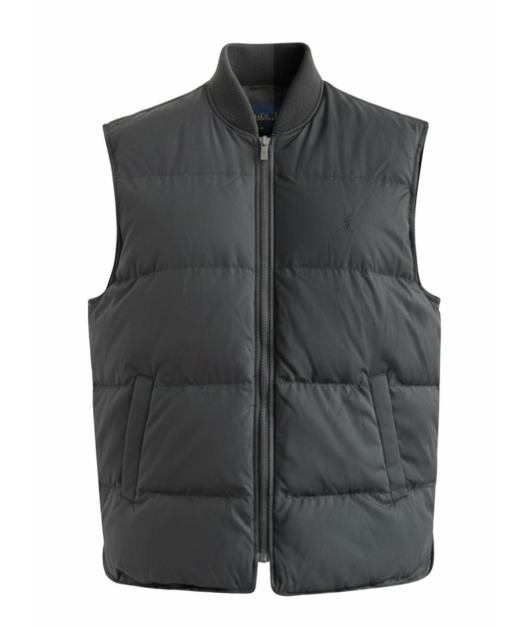 SAINT LAURENT Хаки хлопковый жилет, фото 1