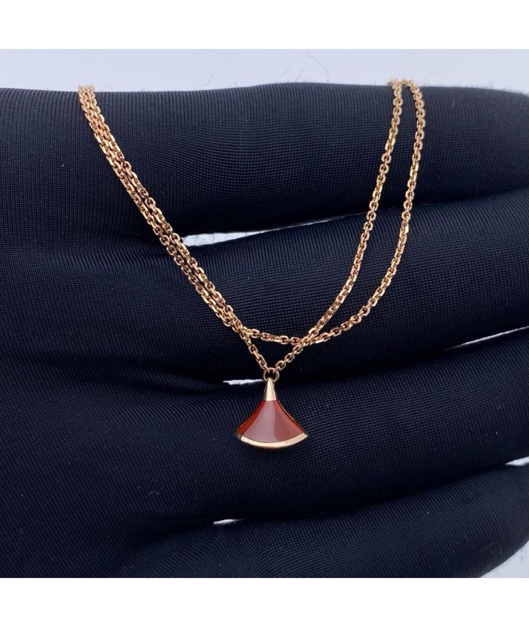 BVLGARI Бордовый браслет из розового золота, фото 2