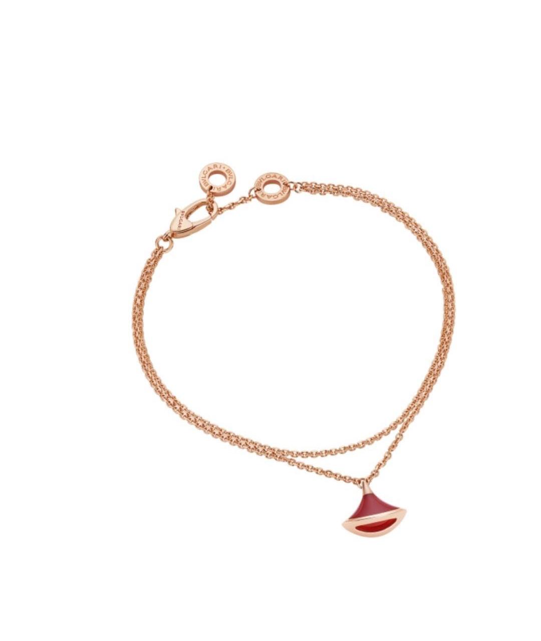 BVLGARI Бордовый браслет из розового золота, фото 8