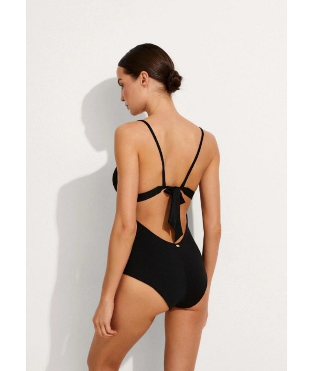 MAX MARA Черный полиэстеровый купальник, фото 4