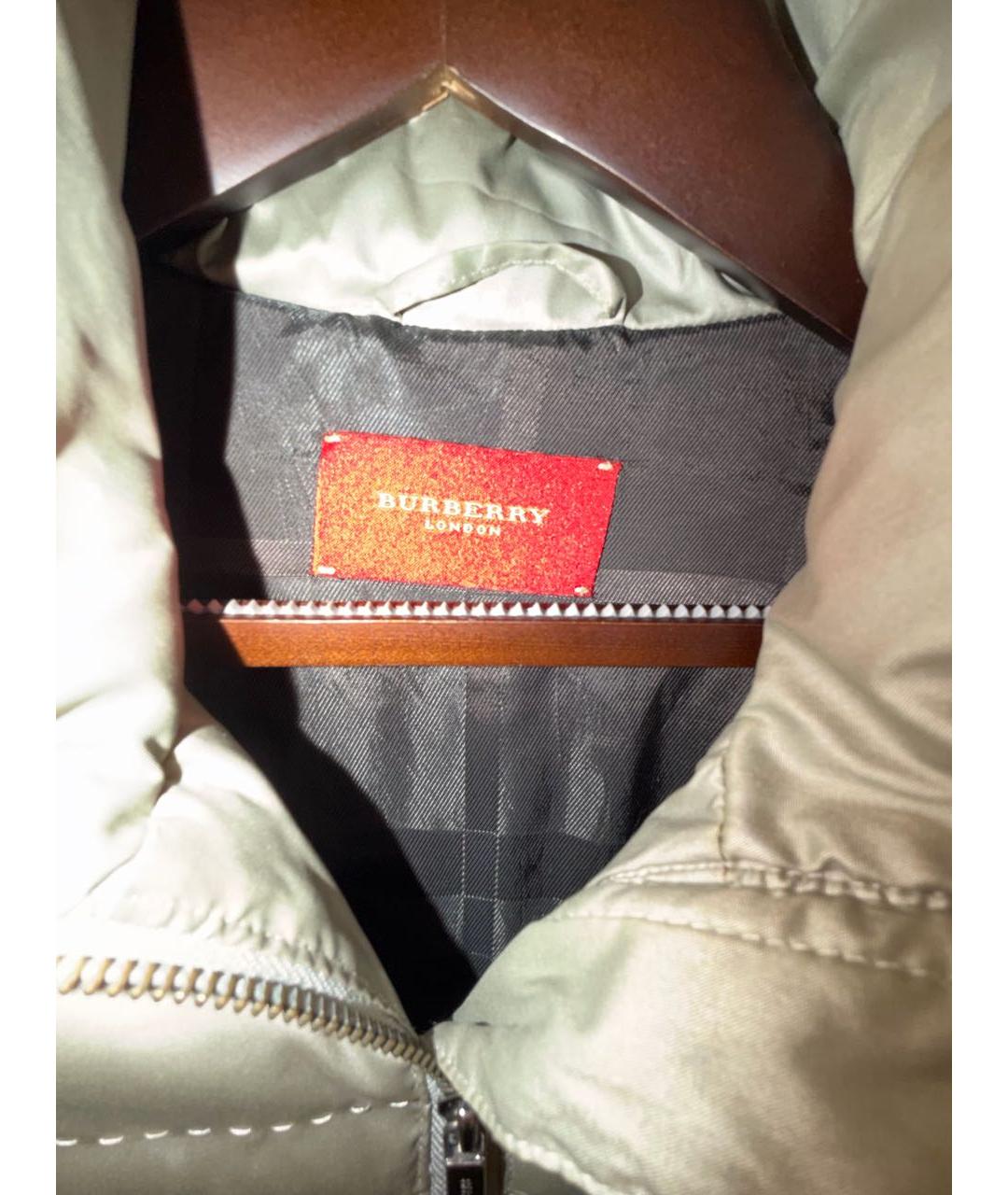 BURBERRY Серая полиамидовая куртка, фото 3