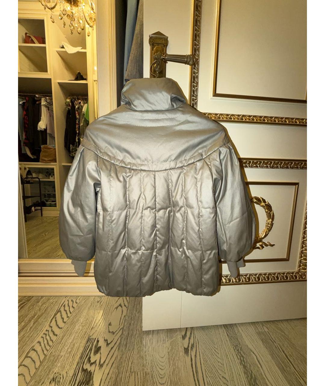 BURBERRY Серая полиамидовая куртка, фото 2