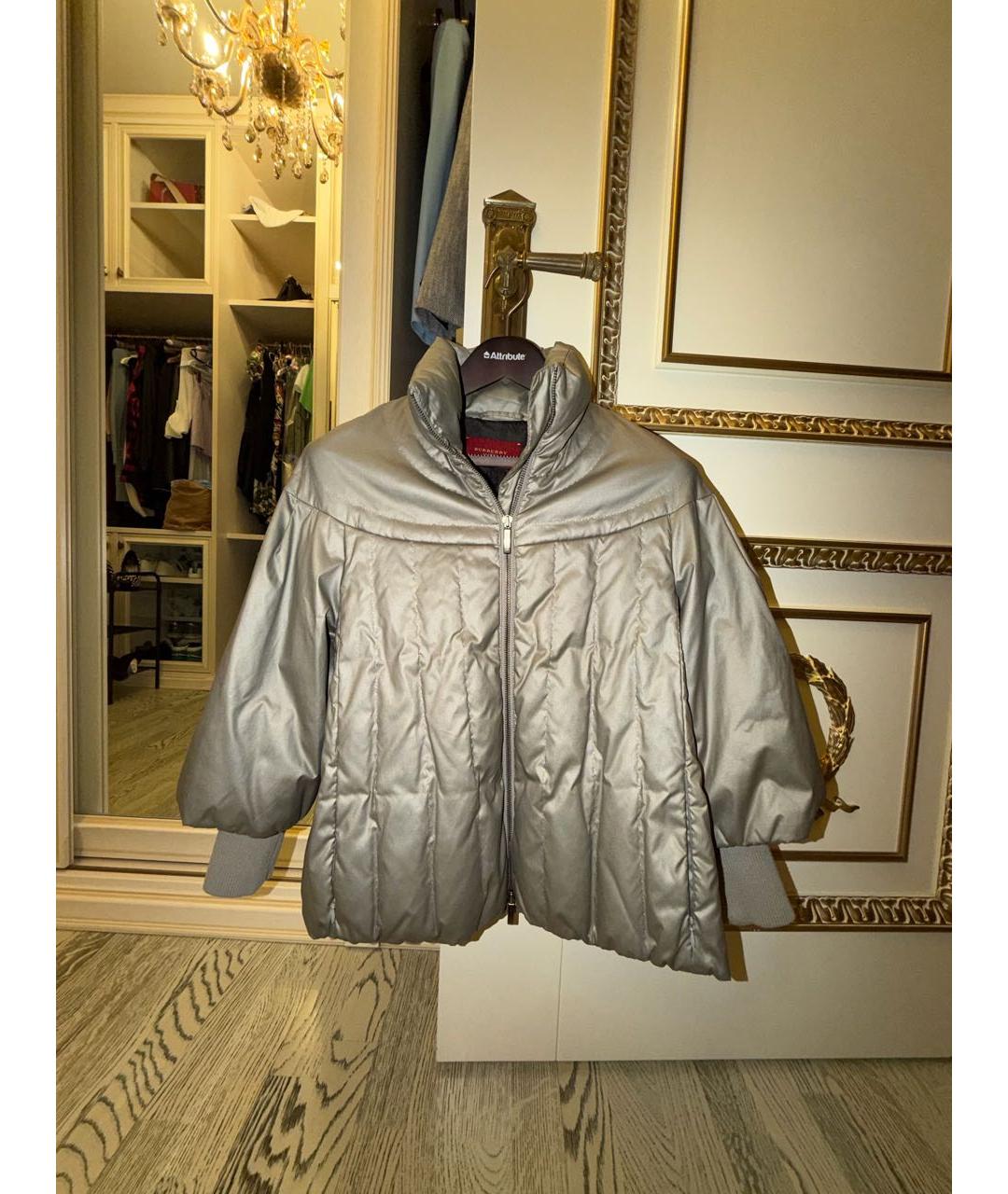 BURBERRY Серая полиамидовая куртка, фото 5