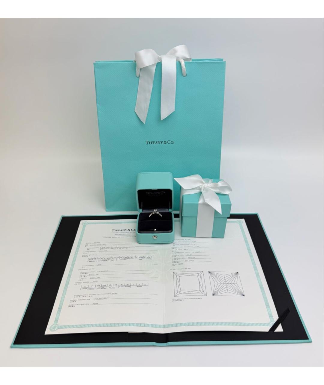 TIFFANY&CO Серебряное платиновое кольцо, фото 2