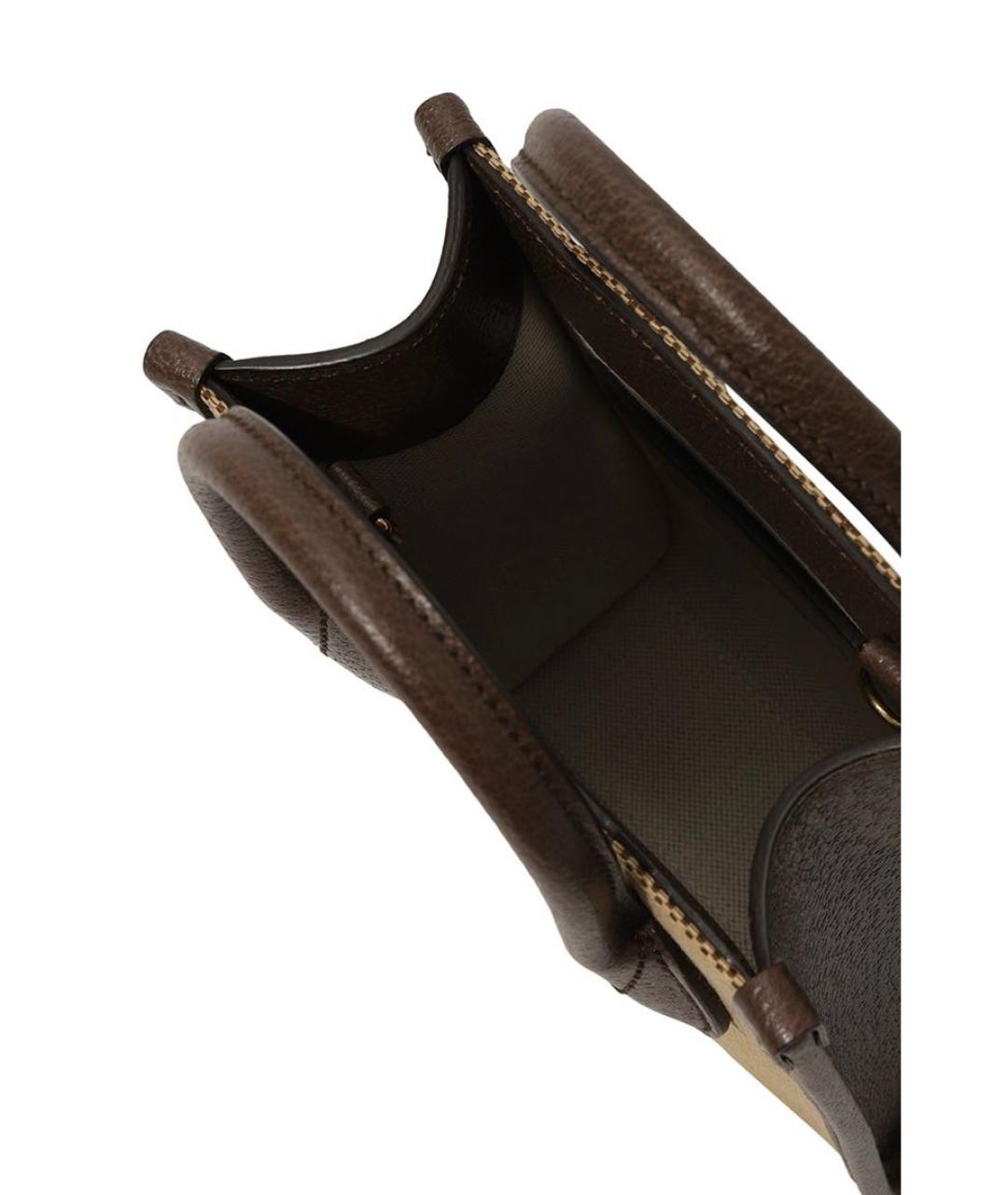 GUCCI Коричневая тканевая сумка через плечо, фото 3