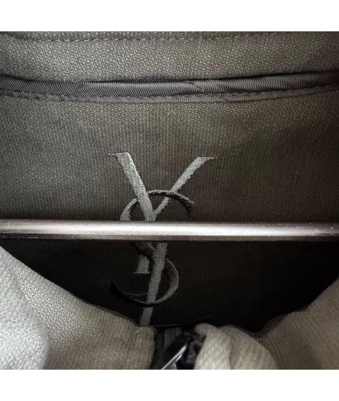 SAINT LAURENT Хаки хлопковая куртка, фото 4