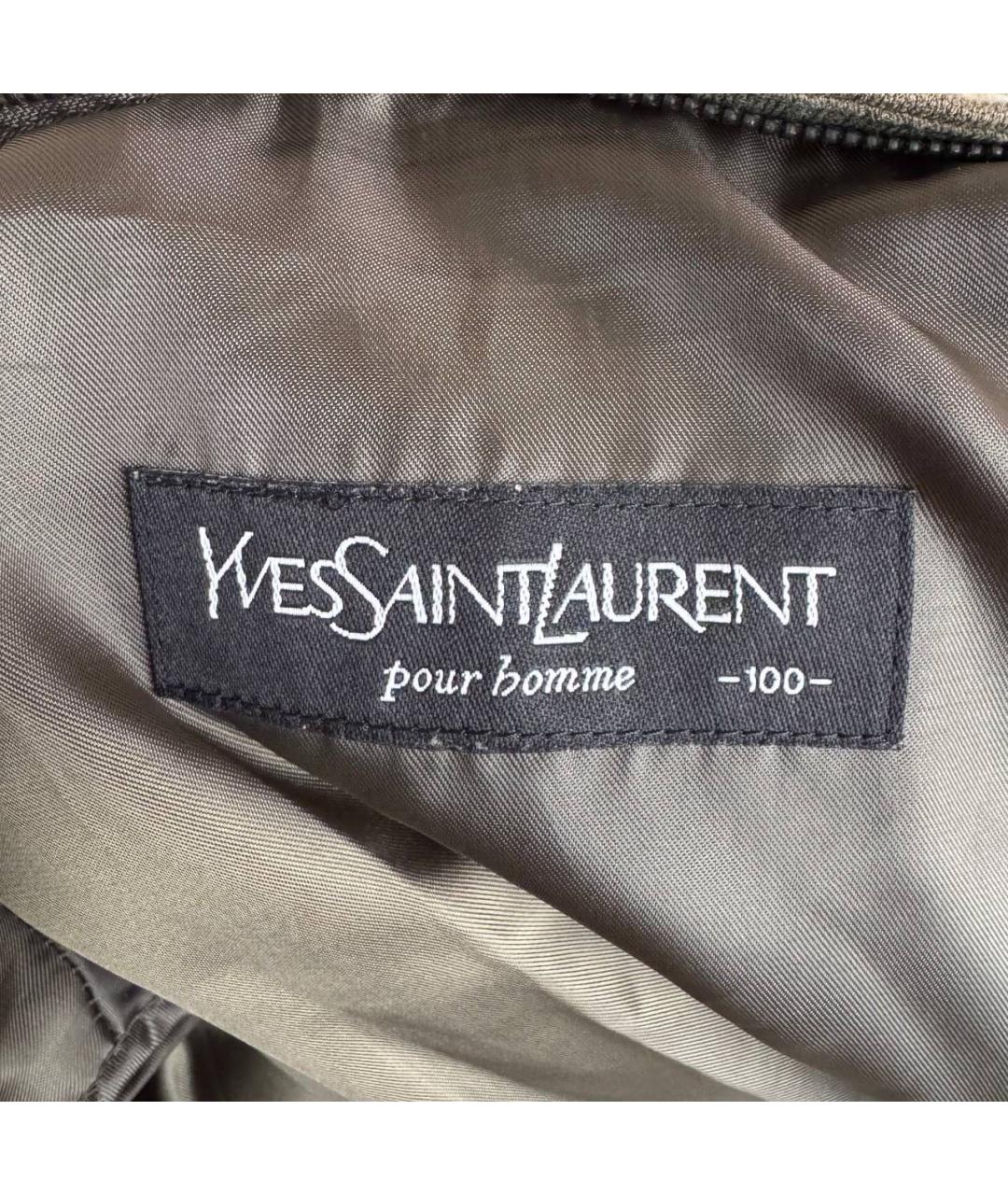 SAINT LAURENT Хаки хлопковая куртка, фото 6