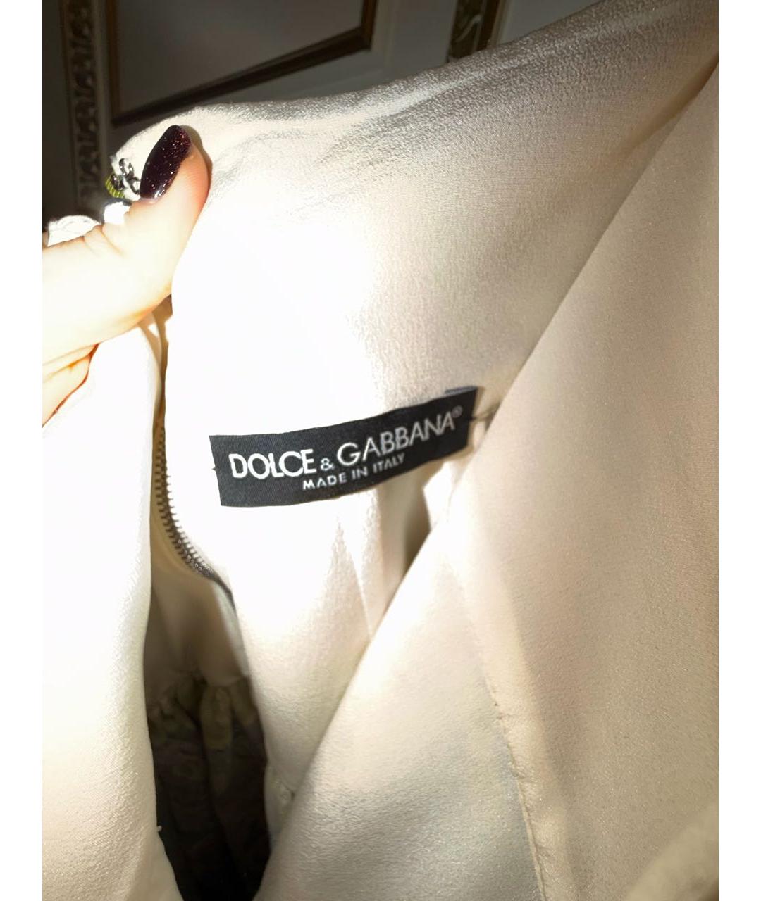 DOLCE&GABBANA Зеленая хлопковая юбка макси, фото 3