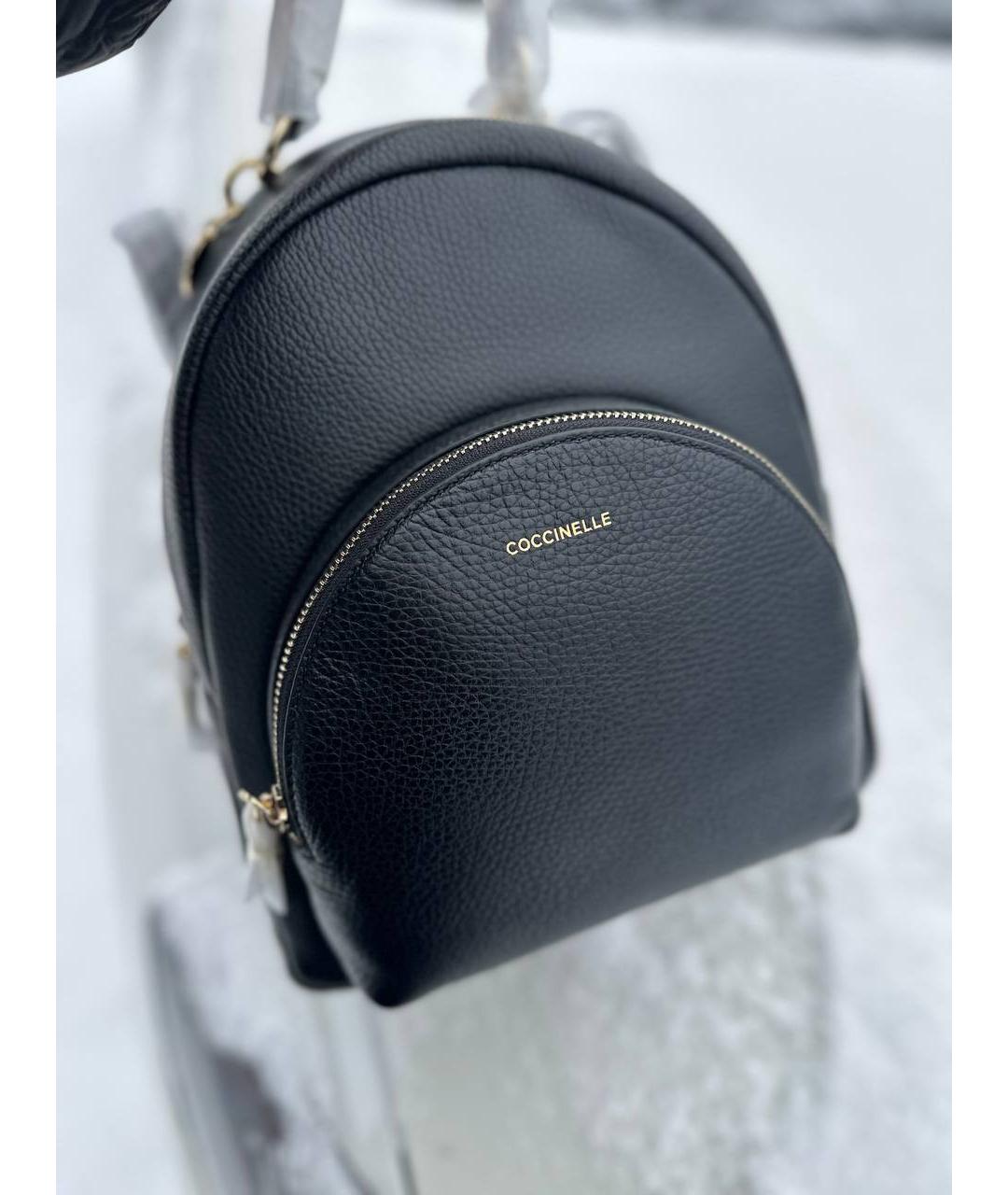 COCCINELLE Черный кожаный рюкзак, фото 6