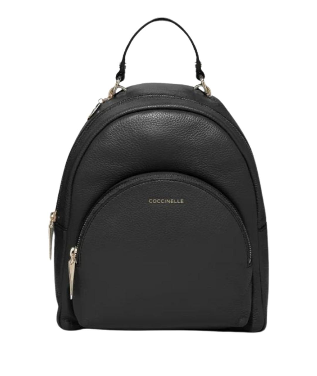 COCCINELLE Черный кожаный рюкзак, фото 1