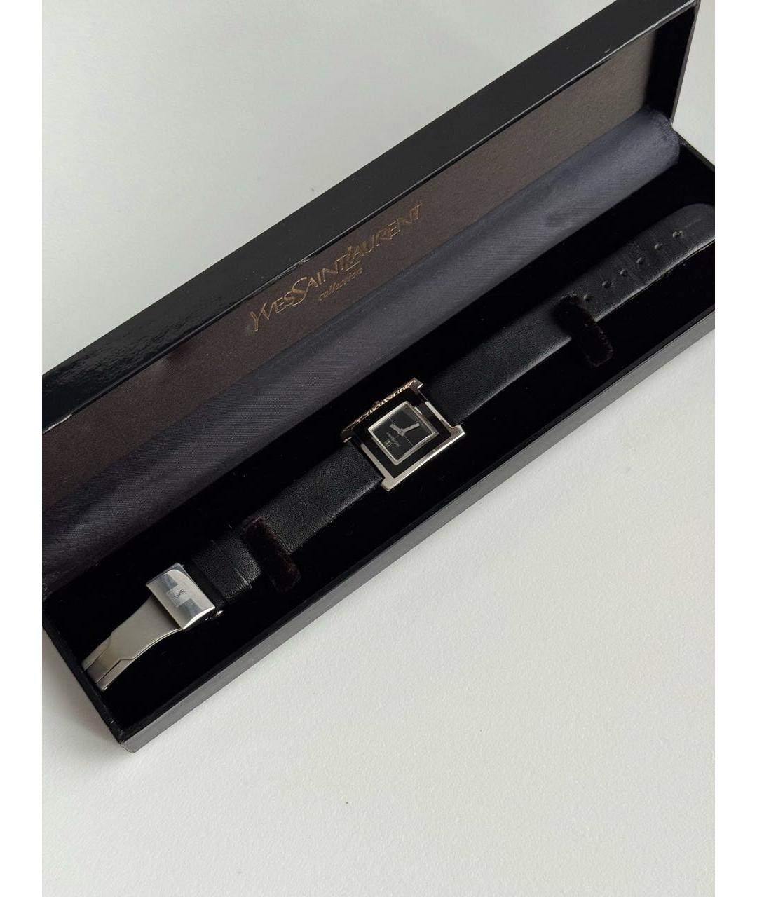 SAINT LAURENT Черные керамические часы, фото 4