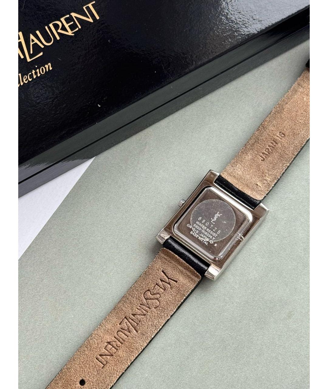 SAINT LAURENT Черные керамические часы, фото 3