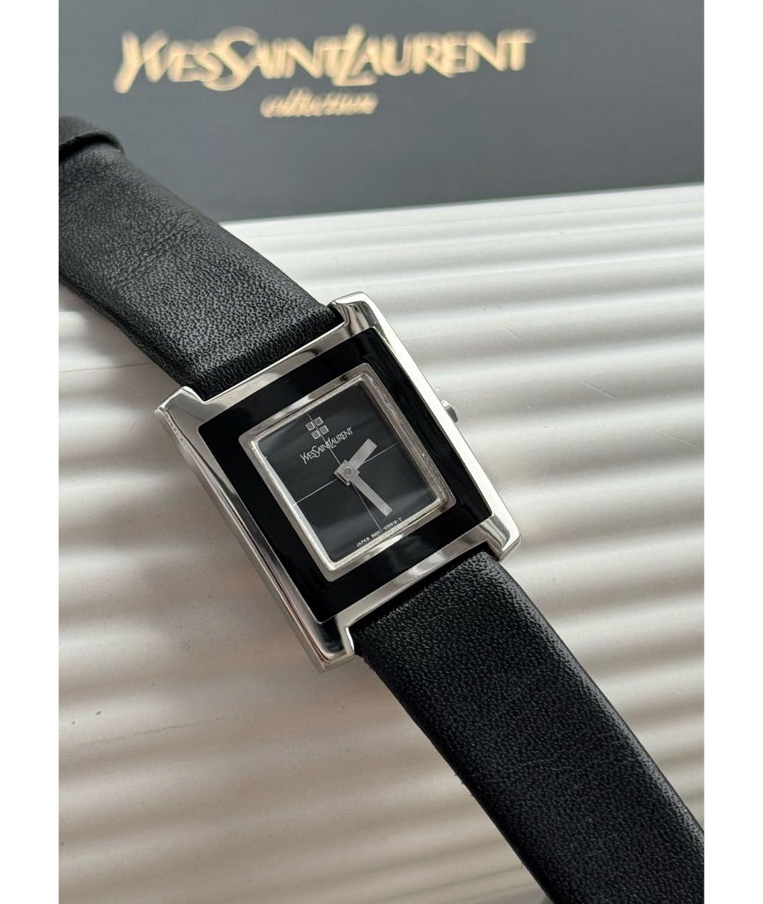 SAINT LAURENT Черные керамические часы, фото 6