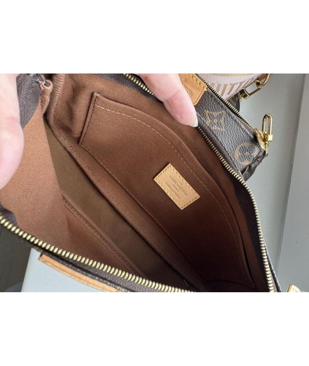 LOUIS VUITTON Коричневая сумка через плечо, фото 4