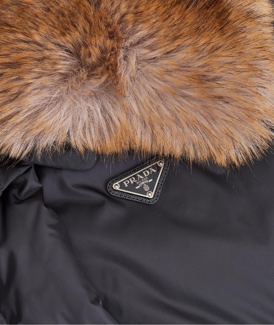 PRADA Черный полиамидовый пуховик, фото 6