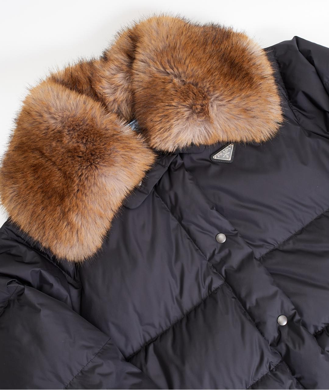 PRADA Черный полиамидовый пуховик, фото 3