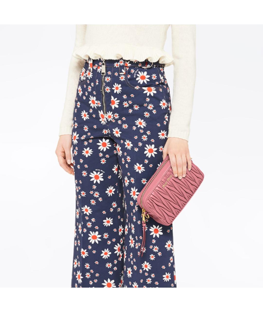 MIU MIU Розовая кожаная сумка через плечо, фото 3