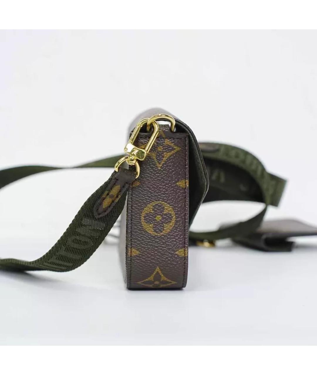 LOUIS VUITTON Коричневая кожаная сумка с короткими ручками, фото 2